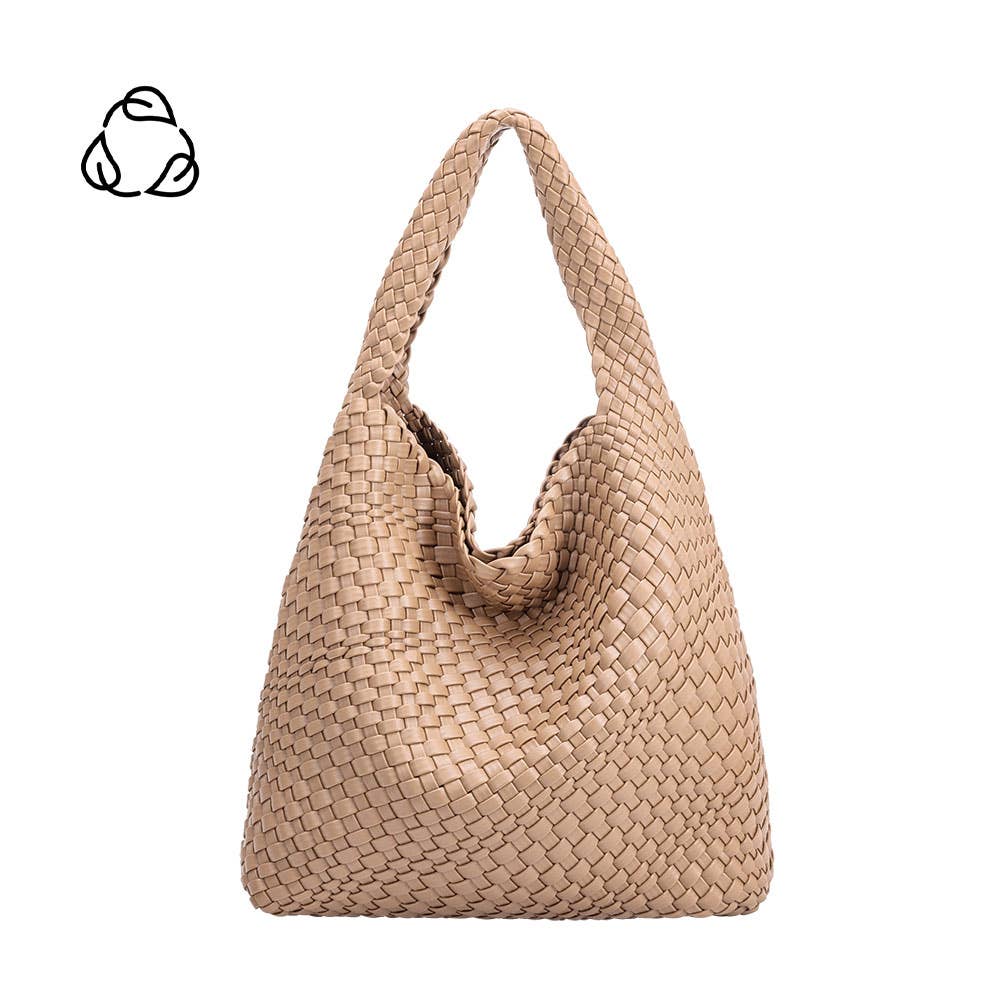 Johanna Recycled Vegan Shoulder Bag in Nude