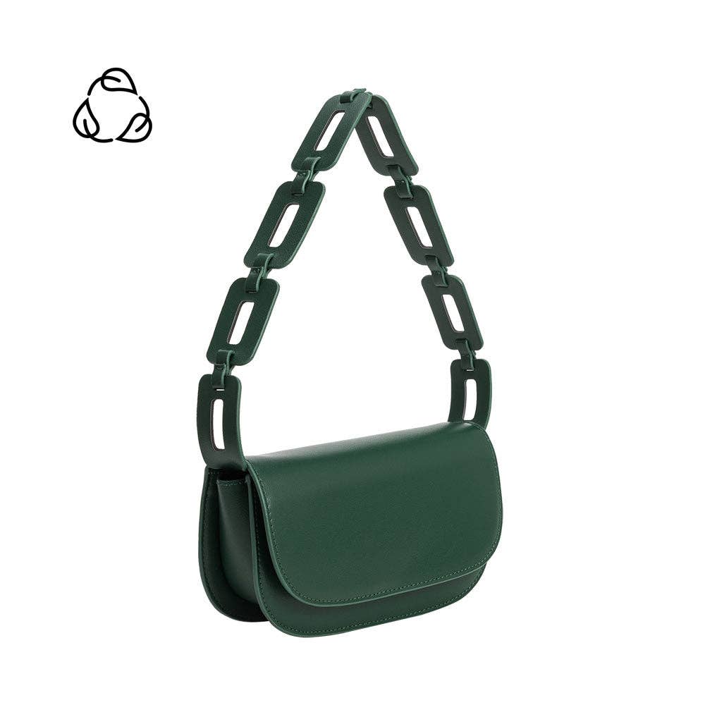Inez Recycled Vegan Shoulder Bag in Green