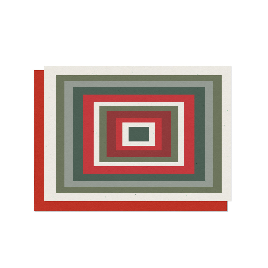Geometric Holiday Boxes | Blank Christmas Card