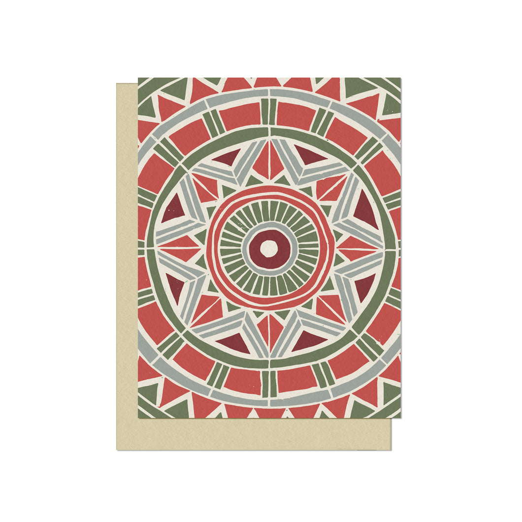 Holiday Circular Pattern | Blank Holiday Card