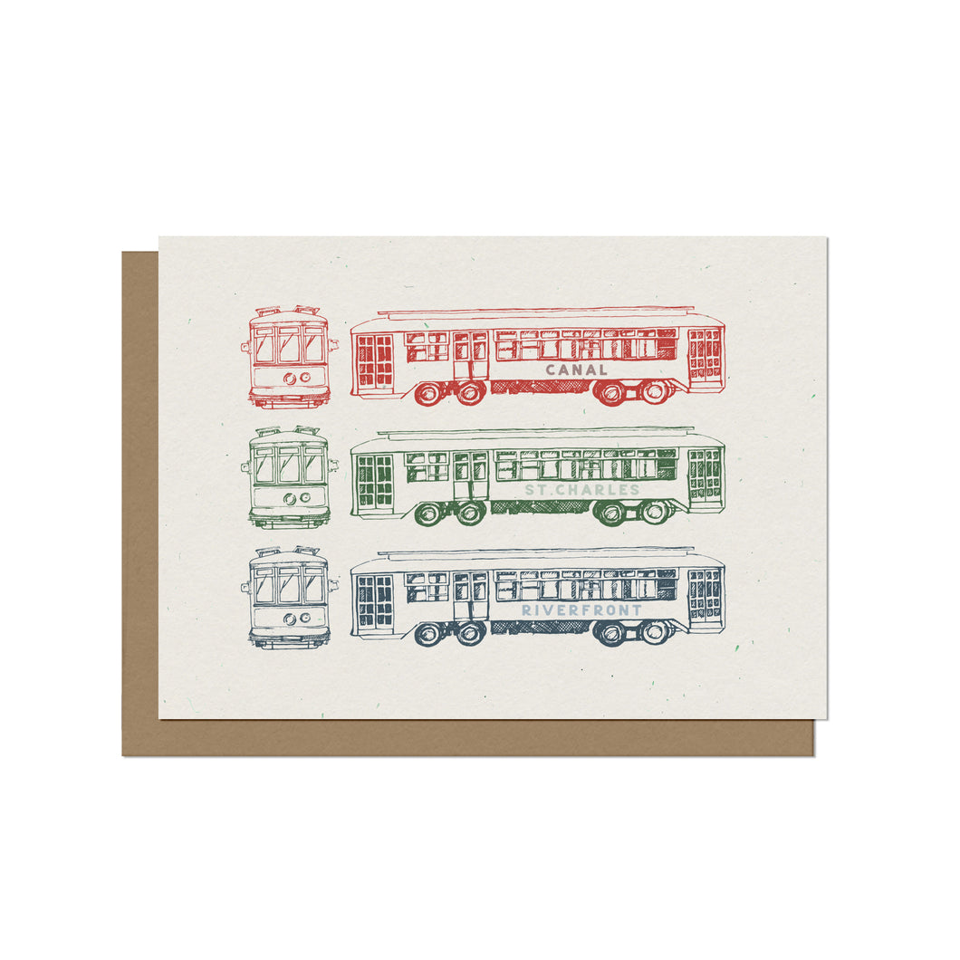 Streetcar Lines Blank Card