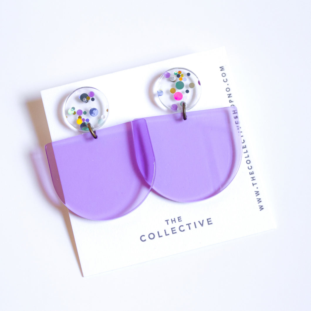 Olympia Glitter Acetate Earrings