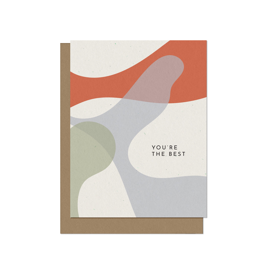 You're the Best Wavy Shapes Blank Card