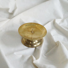 Vintage Brass Pillar Candle Holder
