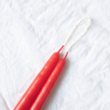 Taper Candles - Pair Christmas Red