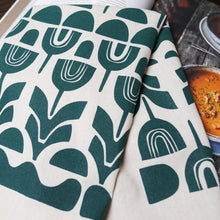 Repeating Abstract Floral Kitchen Towel