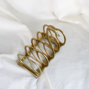 Vintage Brass Swan Letter Holder
