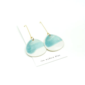 Amara - Modern Porcelain and Gold Plated Earrings