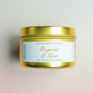 Bergamot and Neroli Hand-Poured Soy Wax Candle