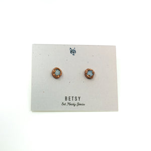 8mm Multi-Organic Circle Studs by Betsy Lopez