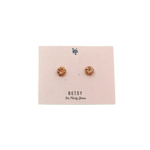 Small Handmade Flower Studs by Betsy Lopez