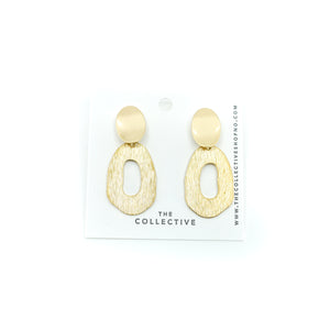 Candace Brass and Matte Gold Earrings