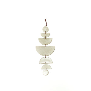 White Medium-Length Ceramic Wall Hanging | 033