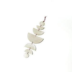 White Medium-Length Ceramic Wall Hanging | 033
