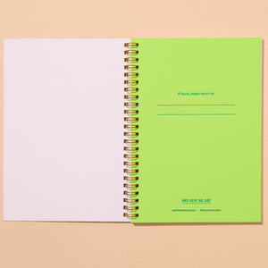 Coneflower Wildflower Letterpress Spiral A5 Notebook