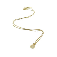 Jan - Small Round Gold Plated Pendant Necklace