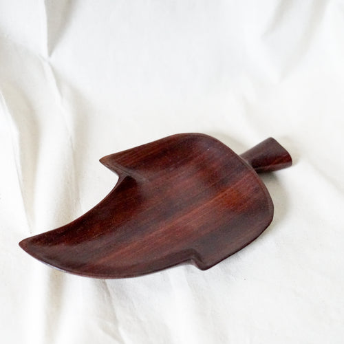 Vintage Wood Leaf Dish