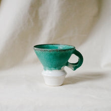 Ceramic Mug | Copper Green Glaze with White