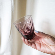 Set of 4 - Vintage Amethyst Swirl Tumbler Glasses