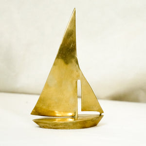 Vintage Small Brass Sailboat
