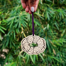 Mardi Gras King Cake Wood Ornament