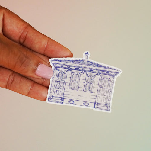 Creole Cottage New Orleans Home Sticker