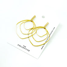 Amber Modern Gold Earrings