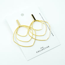Amber Modern Gold Earrings