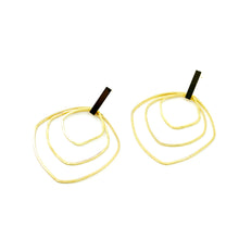 Amber Modern Gold Earrings