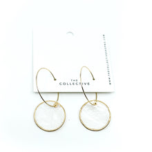 Sharon - Shell Charm Hoop Earrings