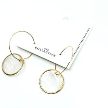 Sharon - Shell Charm Hoop Earrings