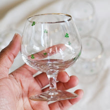 Vintage Set of 5 Shamrock Snifter Glasses