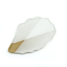 Double Dipped White Oyster Ceramic Dish