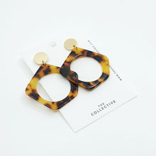 Shonda Geometric Tortoise and Gold Earrings
