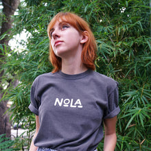 Nola in White - Grayish Black Tee