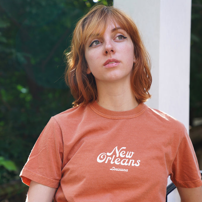 Retro New Orleans Shirt - Burnt Orange