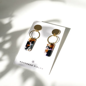 Imogen Multi-Colored Resin and Gold Earrings