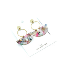 Claude Acetate w/Gold Studs Earrings