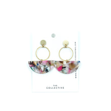 Claude Acetate w/Gold Studs Earrings