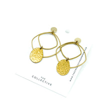 Avery Organic Brass Dangle Earrings