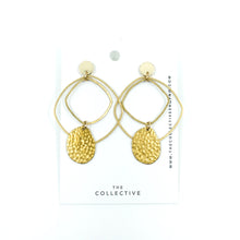 Avery Organic Brass Dangle Earrings