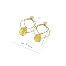 Avery Organic Brass Dangle Earrings