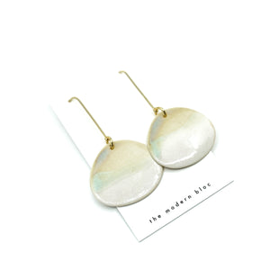 Amara - Modern Porcelain and Gold Plated Earrings