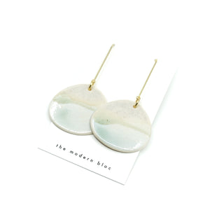 Amara - Modern Porcelain and Gold Plated Earrings