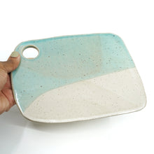 Bienville - Large Ceramic Charcuterie Board - Sea Glass/White