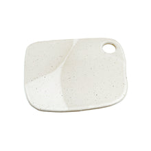 Catahoula - Medium Organic Ceramic Charcuterie Board - Cream/Cream Glaze