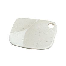 Catahoula - Medium Organic Ceramic Charcuterie Board - Cream/Cream Glaze