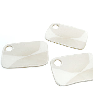 Acadia - Small Ceramic Charcuterie Board - Cream/Cream