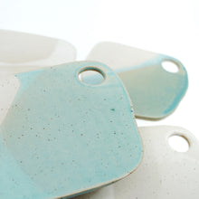 Catahoula - Medium Organic Ceramic Charcuterie Board - Sea Glass/Cream Glaze