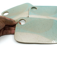 Acadia - Small Ceramic Charcuterie Board - Sea Glass/White